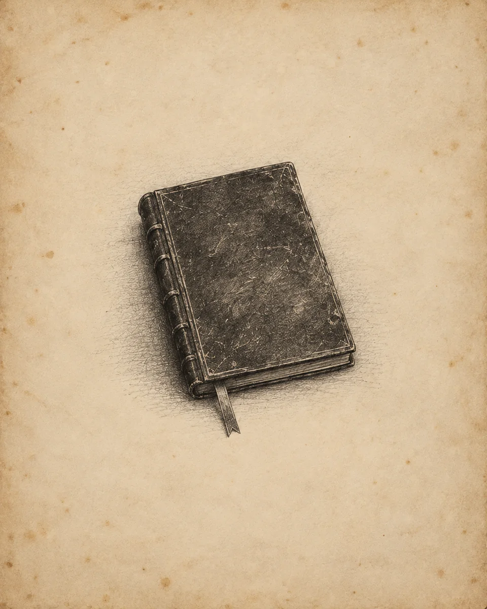 Caderno antigo de investigação
